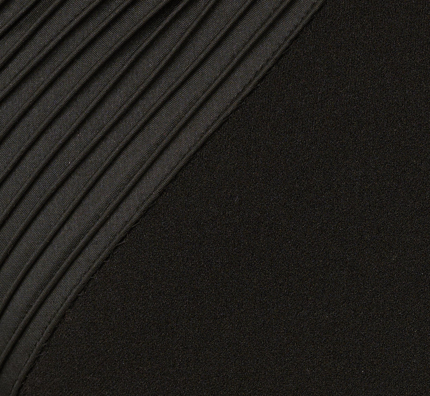 One Shoulder Pleated Detail Mermaid Gown In Black