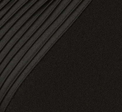 One Shoulder Pleated Detail Mermaid Gown In Black