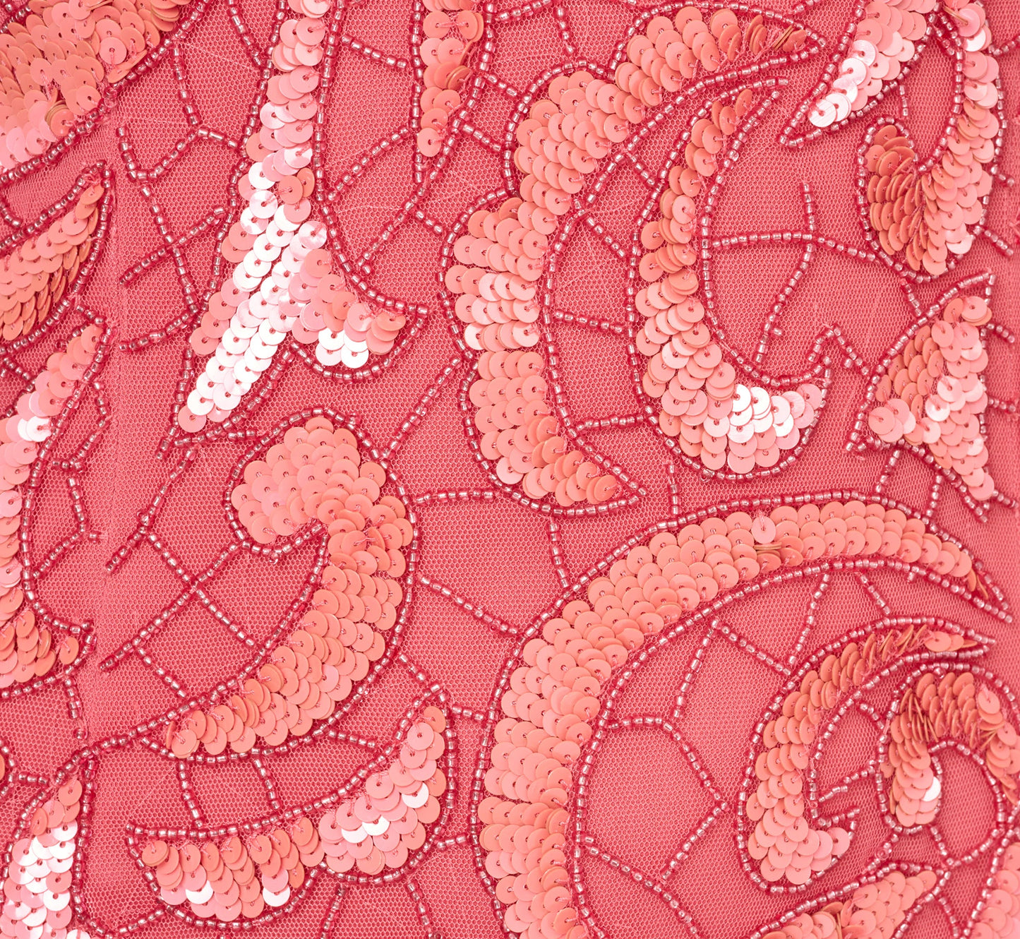 Beaded Halter Midi Sheath Dress In Summer Rose