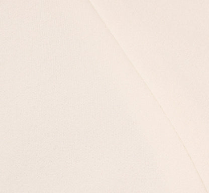 Plus Size Knit Crepe Long Sleeve Blazer Dress With Feather Trim In Ivory