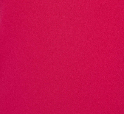 Knit Crepe One Shoulder Long Sleeve Dress With Feather Accents In Bright Rose